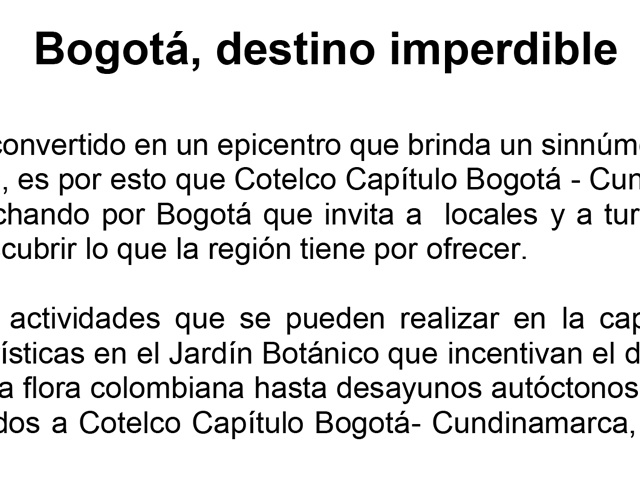 En este momento estás viendo Bogotá, destino imperdible