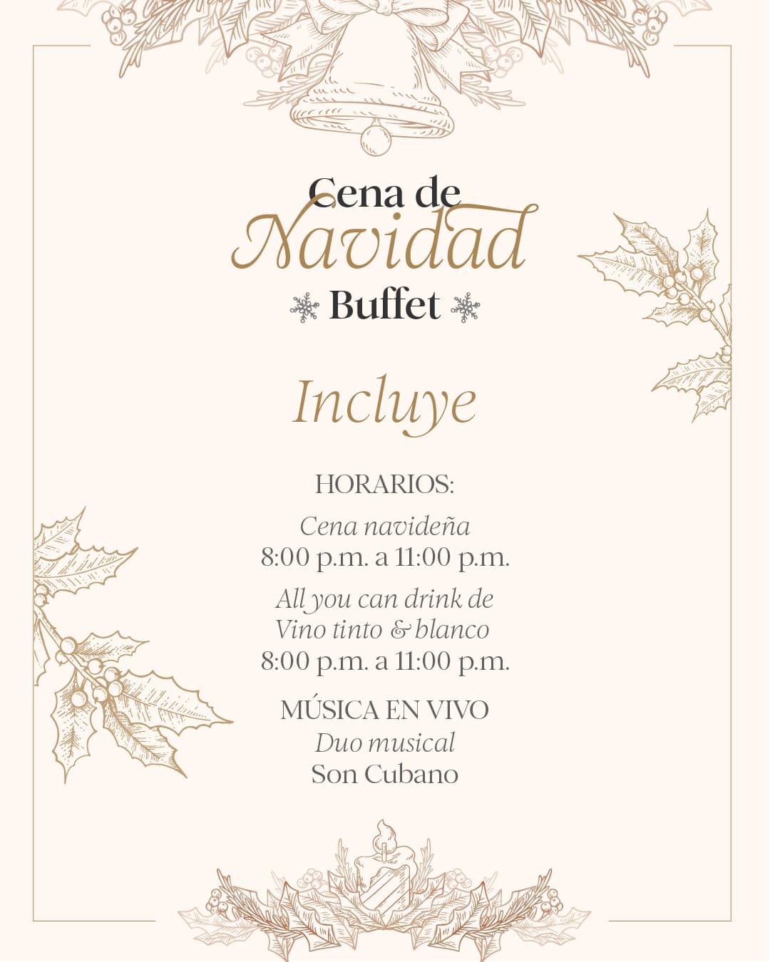 Cena Navidad Incluye copia