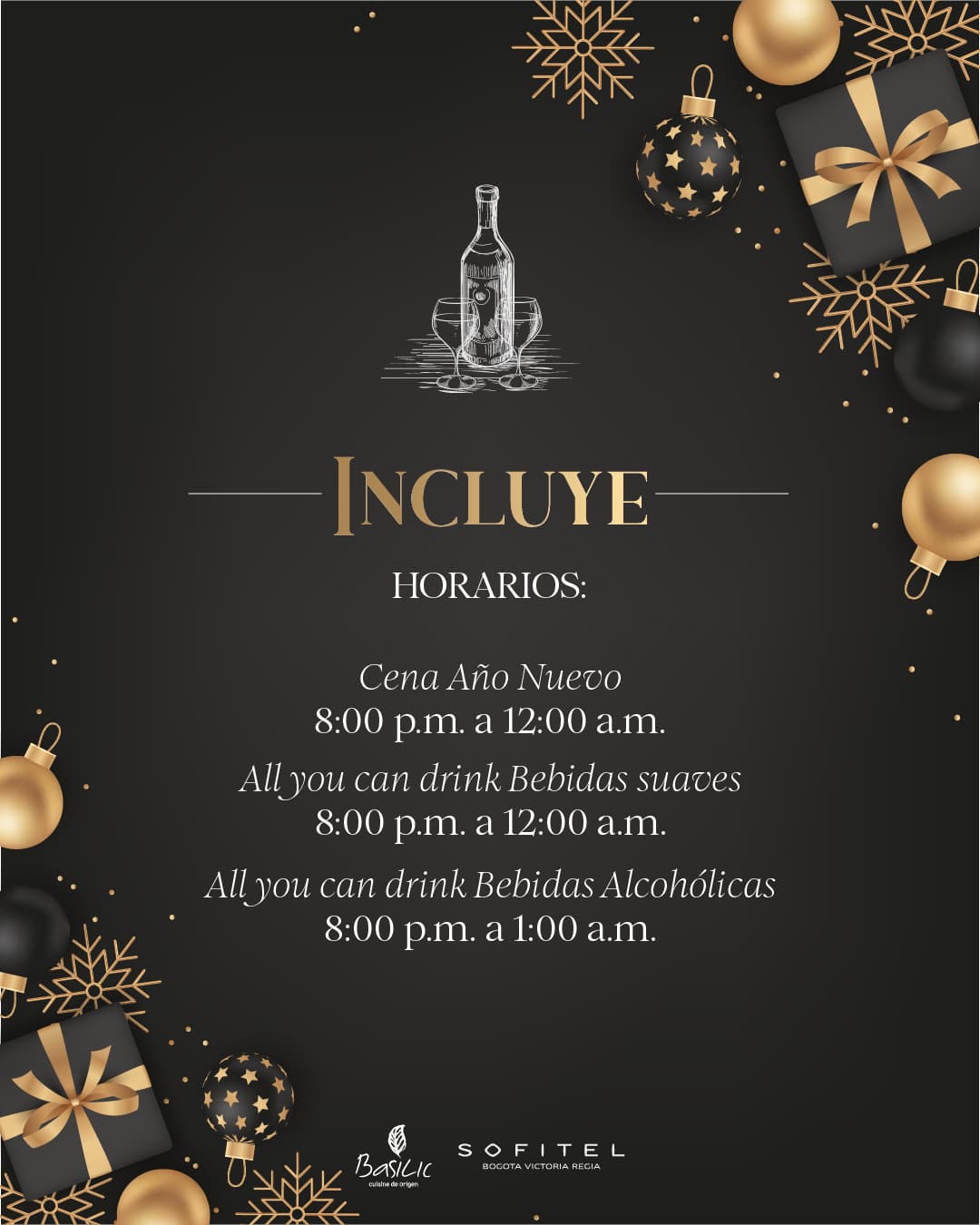 Cena de Año Nuevo Incluye copia