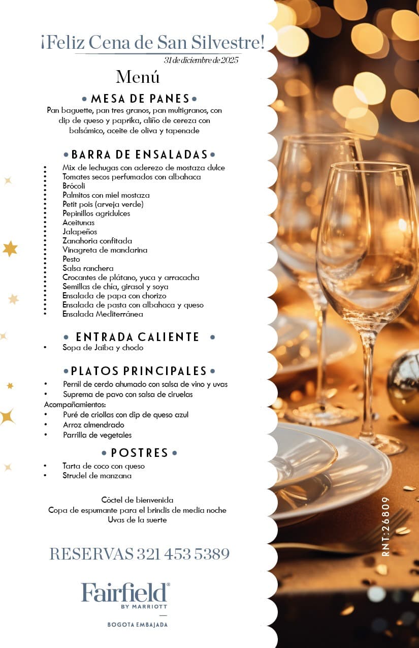 Menu Cena San Silvestre