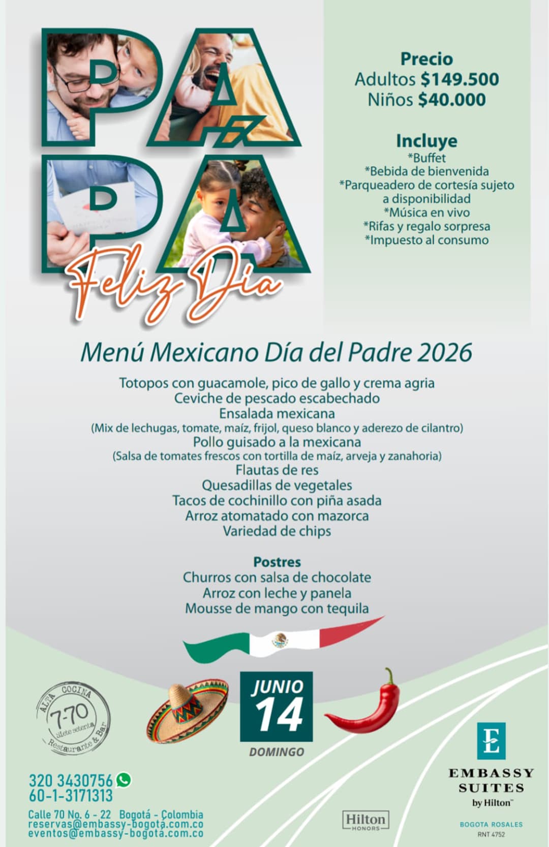 1. Embassy Suites FLYER-MENU-DIA-DEL-PADRE